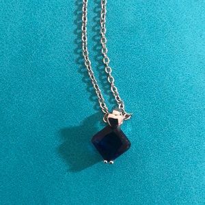 Dark blue diamond necklace